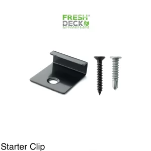 ***FREE With Decking Orders*** Starter Clip - Stainless Steel Clips and Screws Powder Coated In Black $99 plus gst