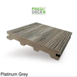 Commercial Grade Platinum Grey. FreshDeck™ Platinum Grey Just $15.38 LM $80.00 Per Board Or Only $109.89 M2 plus gst - Solid, Fully Capped, UV Rated 140x22x5200mm. 25 Years Warranty FREE Stainless Steel Clips & Screws